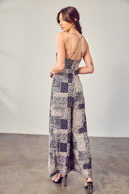 Paisley Printed Cami Jumpsuit