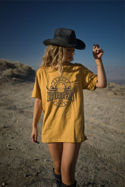 Cowboys Saloon Rodeo Show Graphic Boutique Tee