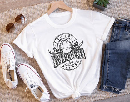 Cowboys Saloon Rodeo Show Graphic Boutique Tee