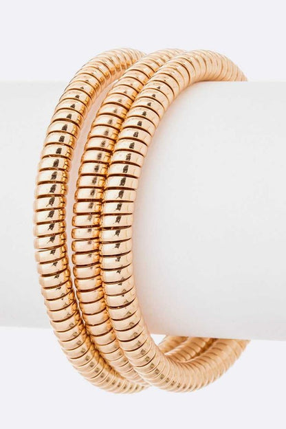 Metal Coil Wrap Around Iconic Bracelet