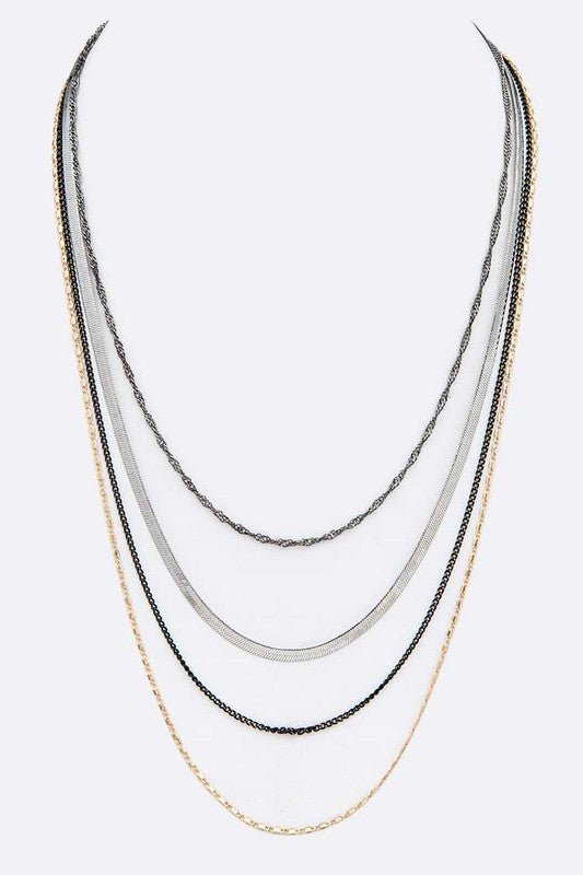 Mix Chain Layered Necklace