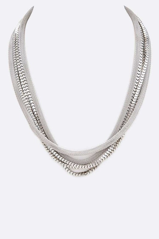 Mix Chain Layer Collar Necklace