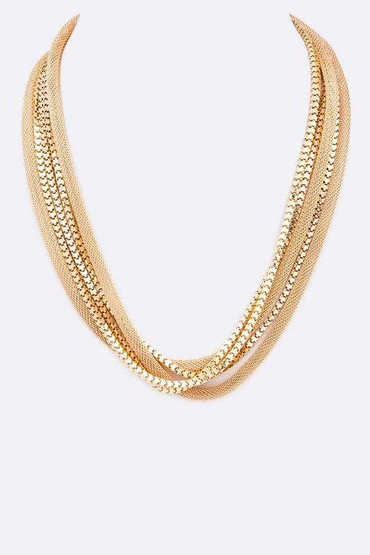 Mix Chain Layer Collar Necklace