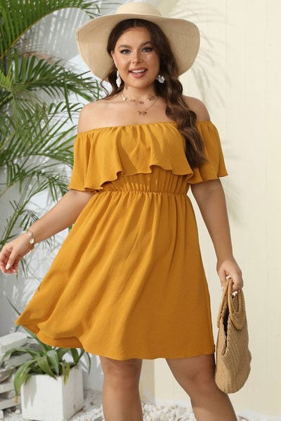 Women's Plus Size Off Shoulder Dress