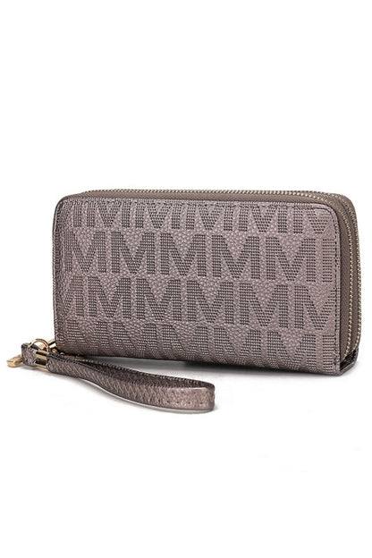 MKF Lisbette Embossed M Signature Wallet by Mia K