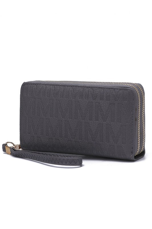 MKF Lisbette Embossed M Signature Wallet by Mia K