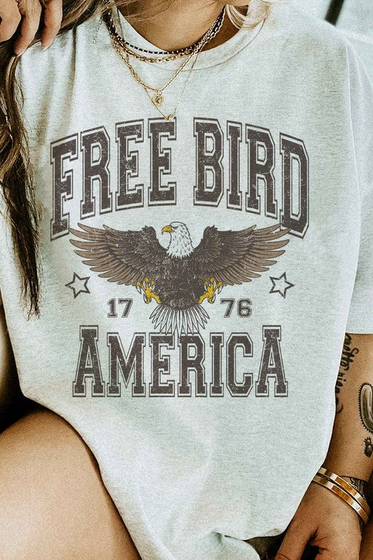 FREE BIRD AMERICA GRAPHIC TEE