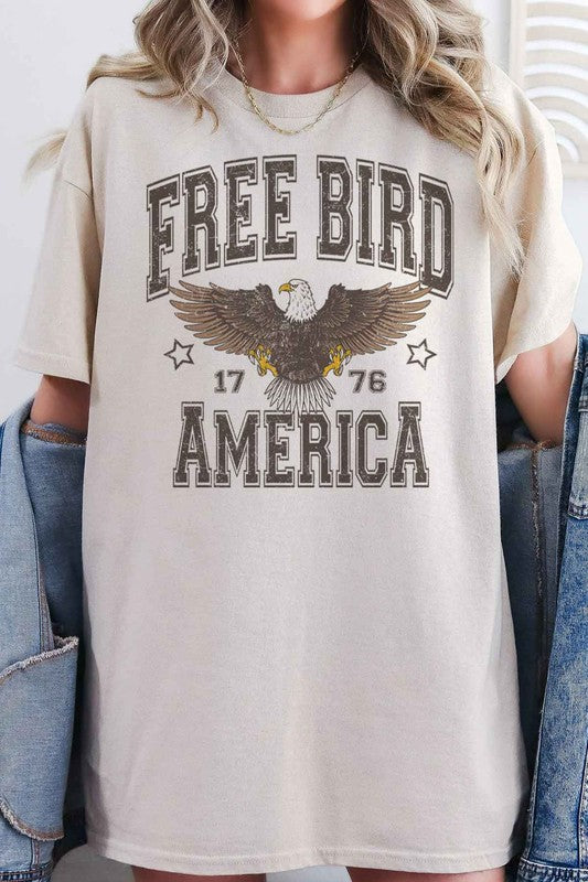 FREE BIRD AMERICA GRAPHIC TEE