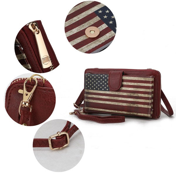 MKF Kiara Wallet FLAG Crossbody Bag by Mia K