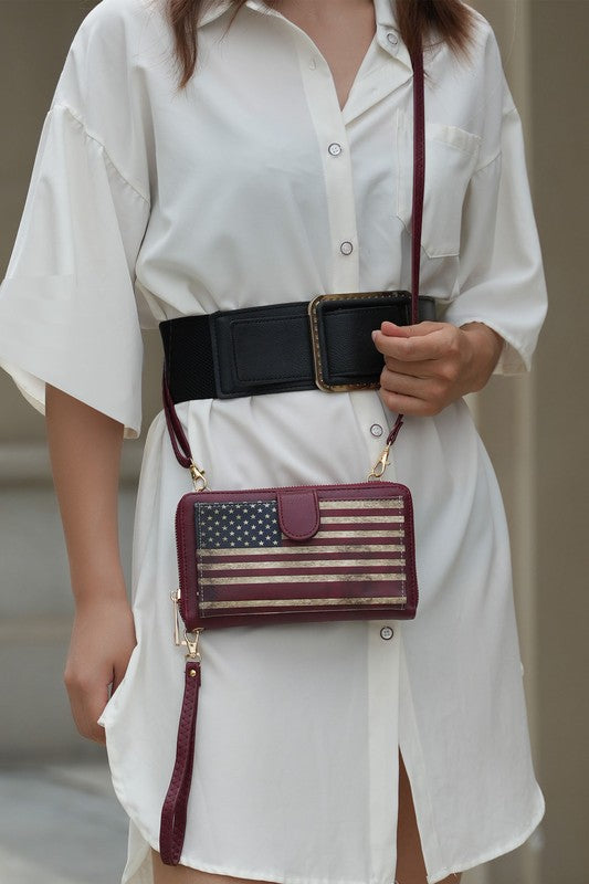 MKF Kiara Wallet FLAG Crossbody Bag by Mia K