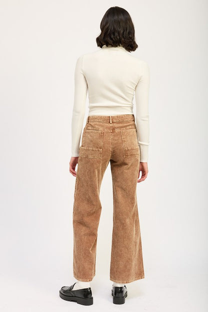 DISTRESSED CORDUROY PANTS