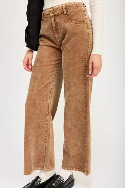 DISTRESSED CORDUROY PANTS