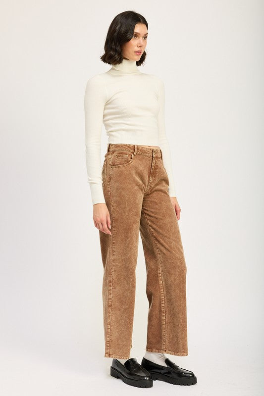 DISTRESSED CORDUROY PANTS