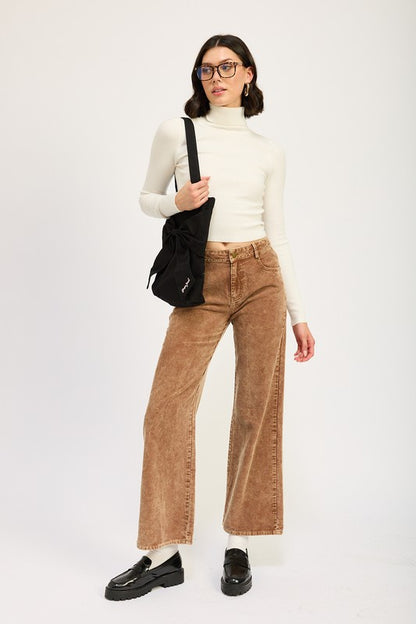 DISTRESSED CORDUROY PANTS