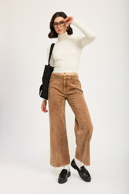 DISTRESSED CORDUROY PANTS