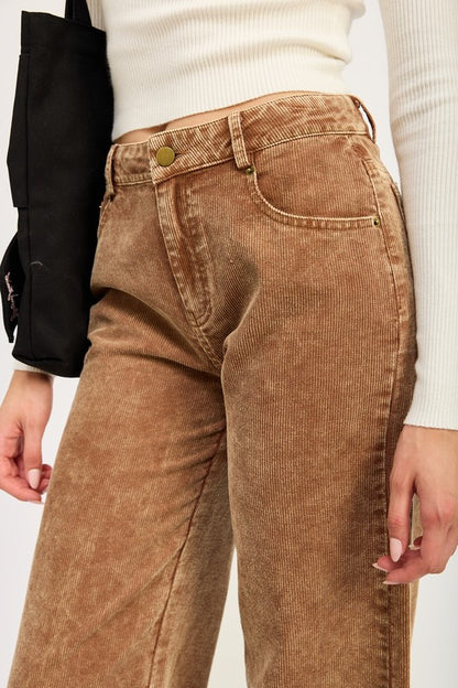 DISTRESSED CORDUROY PANTS