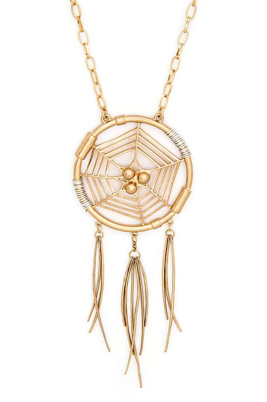 Dream Catcher Pendant Necklace Set