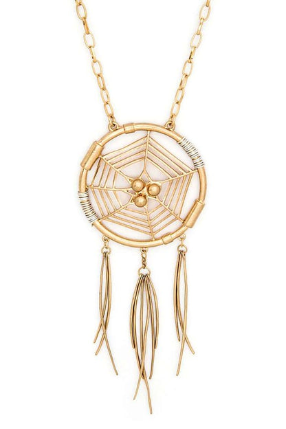 Dream Catcher Pendant Necklace Set