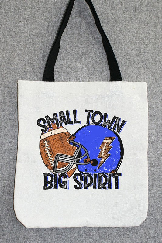 GameDay Blue Football Helmet Big Spirit Tote Bag