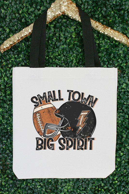 GameDay Black Football Helmet Big Spirit Tote Bag