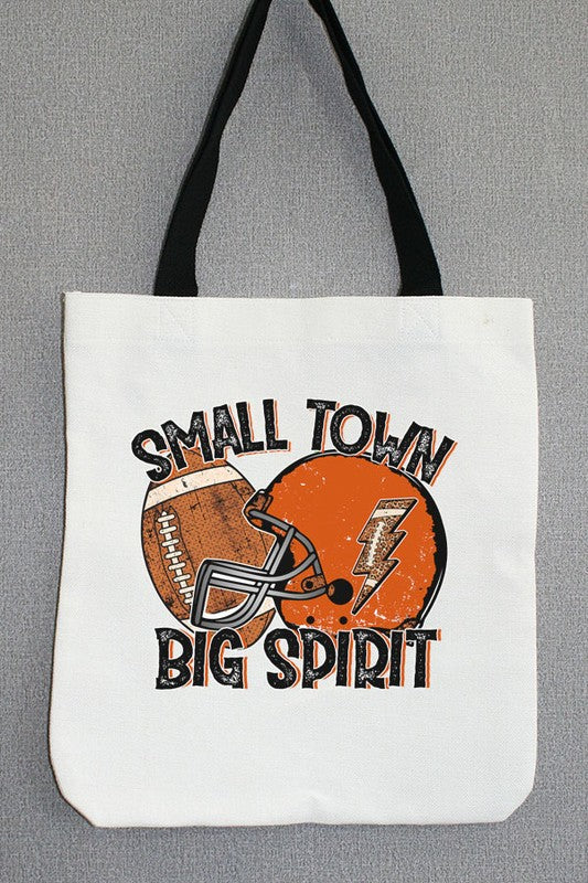 GameDay Orange Football Helmet Big Spirit Tote Bag