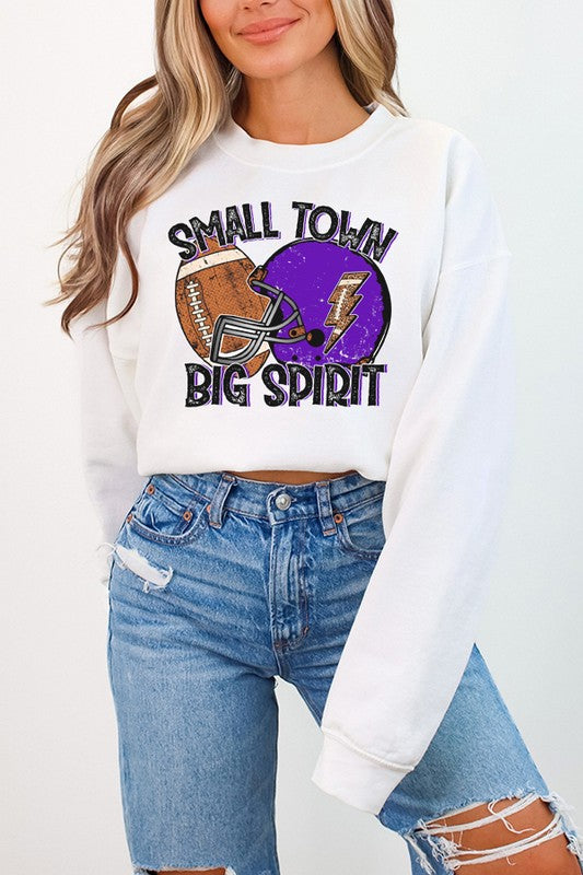 Gameday Purple Helmet Big Spirit Sweatshirt