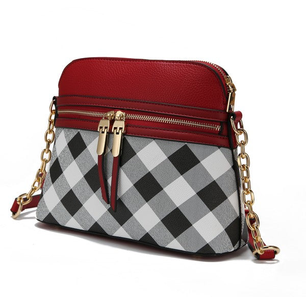 MKF Suki Checkered Crossbody Bag