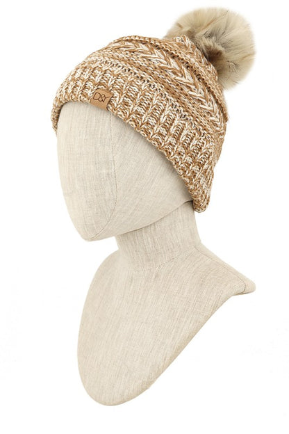 Chevron Halo Ripped Beanie