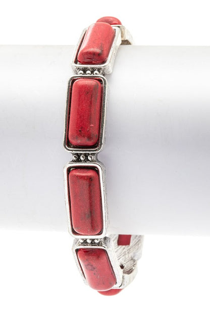 Square Stone Pave Open Cuff Bangle