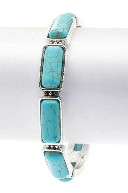 Square Stone Pave Open Cuff Bangle