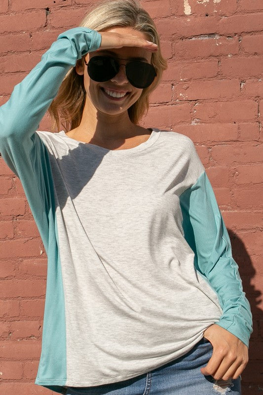 COLORBLOCK BOXY TOP