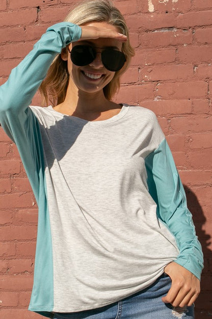 COLORBLOCK BOXY TOP