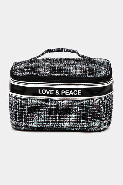 Fame Love & Peace Striped Handle Bag