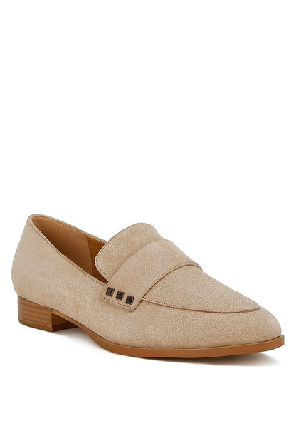 Durance Studded Suede Loafers