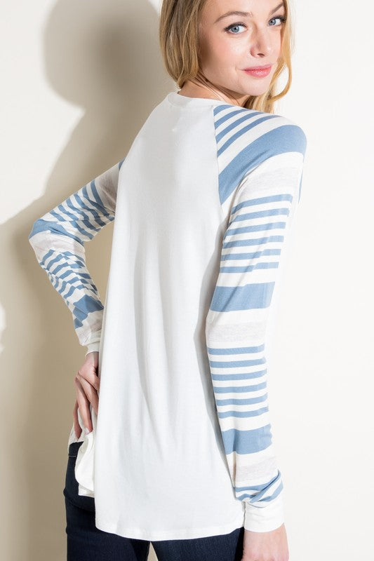 ENGINEERING STRIPE MIXED TOP