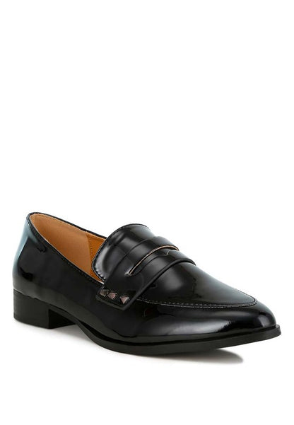 Noshiya Patent Pleather Penny Loafers