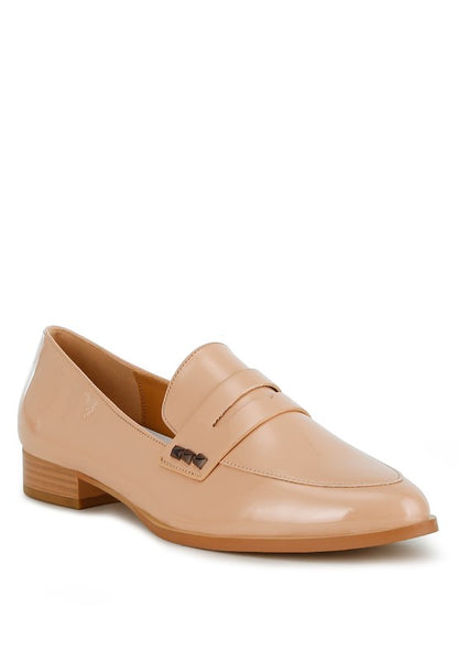 Noshiya Patent Pleather Penny Loafers