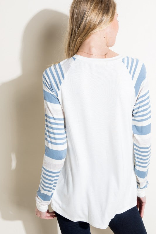 ENGINEERING STRIPE MIXED TOP