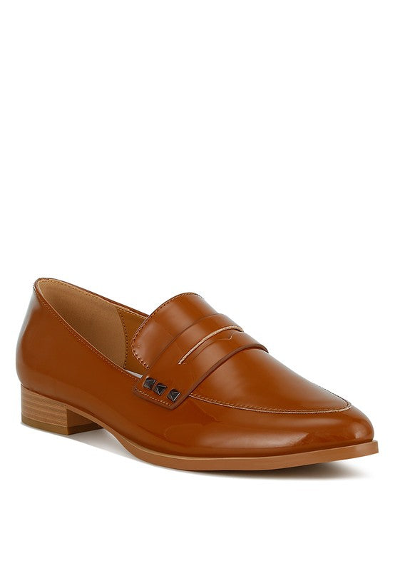 Noshiya Patent Pleather Penny Loafers