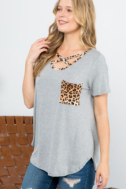 PLUS ANIMAL PRINT BASIC TOP